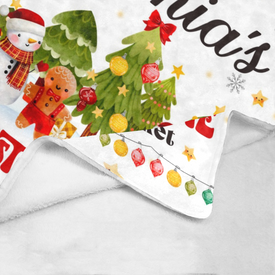 Personalized Christmas Blanket, Custom Baby Christmas Movie Watching Blanket, Baby Christmas Blanket, Baby Shower Gift