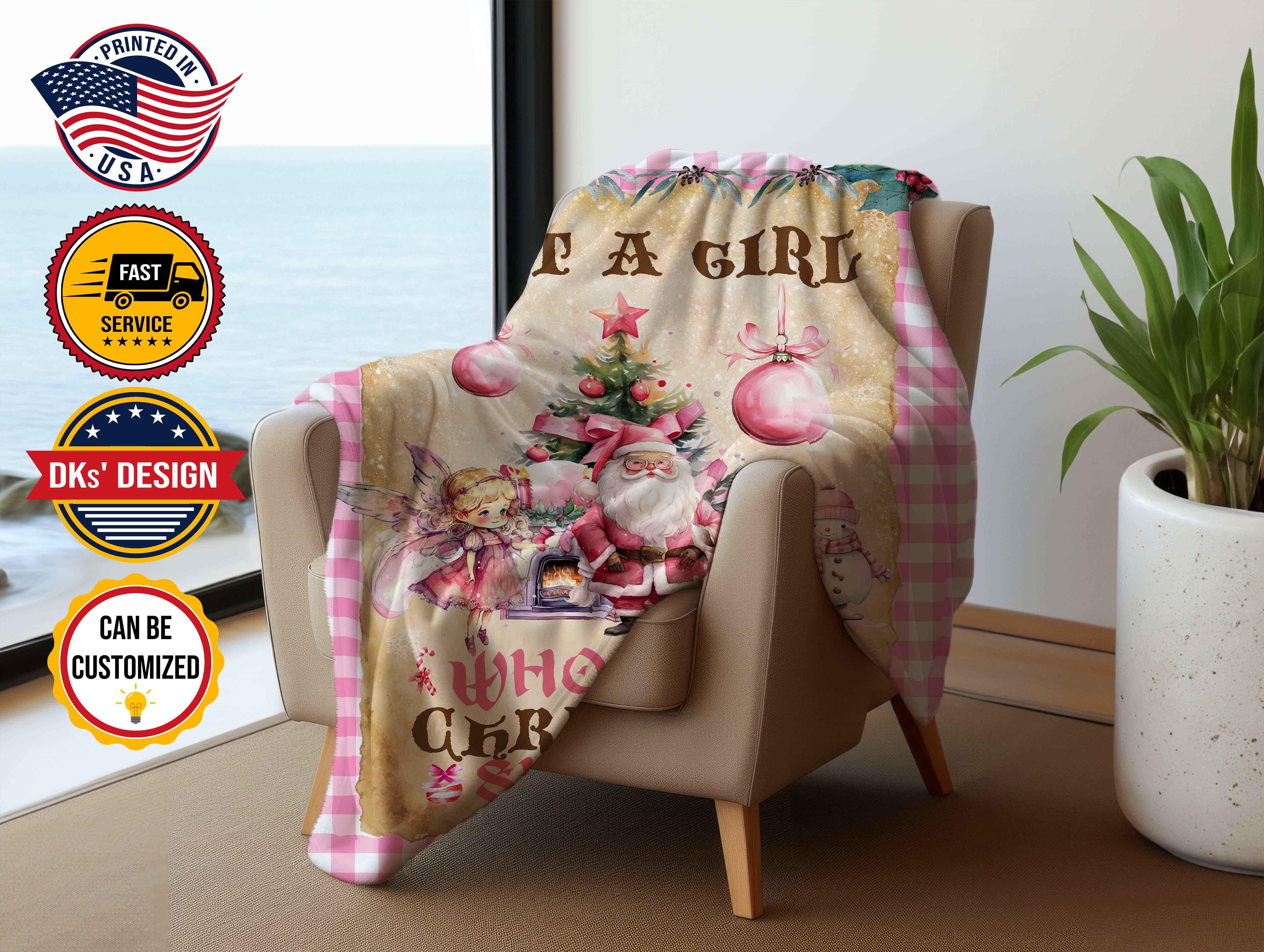 Personalized Christmas Blanket, Custom Baby Christmas Lovers Blanket, Just A Girl Who Loves Christmas Blanket, Christmas Girl Blanket, Christmas Gift