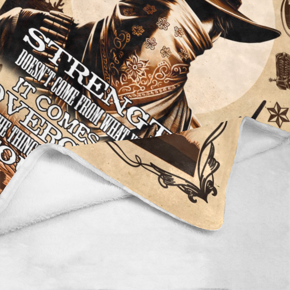 Personalized Cowboy Blanket, Custom Wild West Cowboy Blanket, Western Cowboy Blanket, Message Blanket, Cowboy Gift