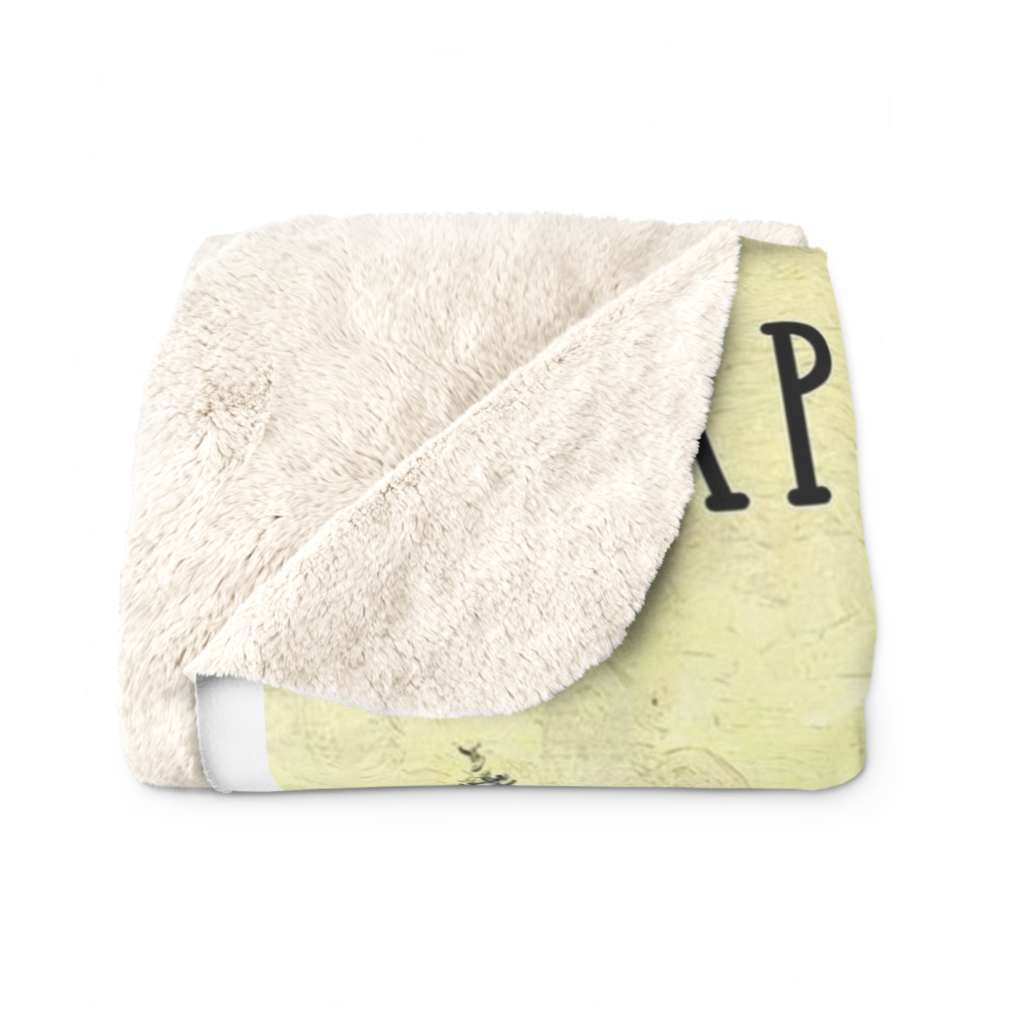 Personalized Happy Thanksgiving Blanket, Custom Name Blanket, Rustic Farm Blanket, Turkey Sherpa Blanket, Thanksgiving Gift