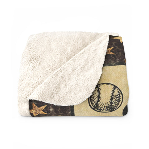 Image of Personalized Sport Blanket, Custom Baseball Son Blanket, Baseball Lovers Blanket, Message Blanket, Sport Blanket