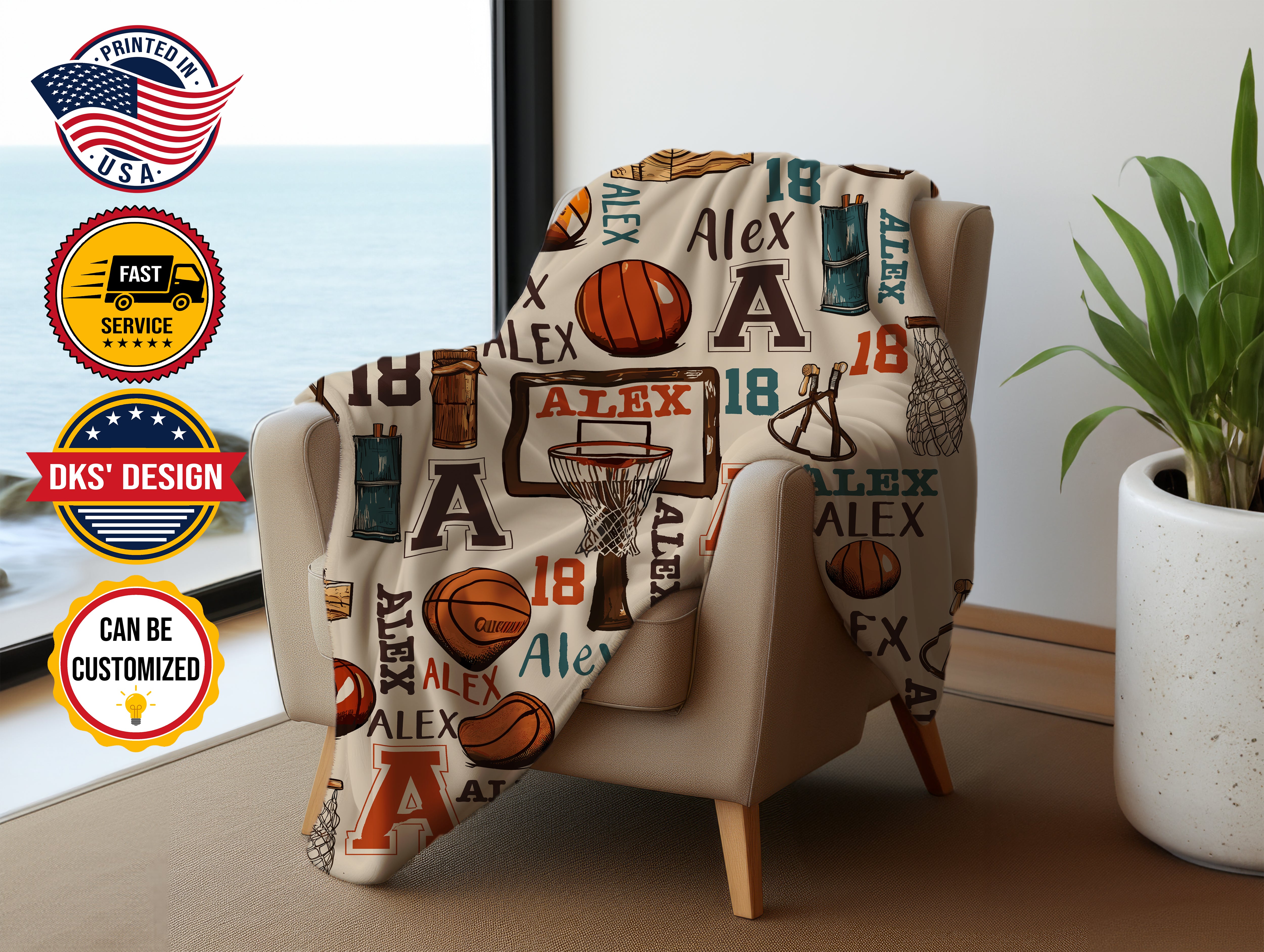 Personalized Sport Basketball Blanket, Custom Name Blanket, Basketball Blanket, Sport Blanket, Baby Basketball Blanket, Basketball Son Blanket