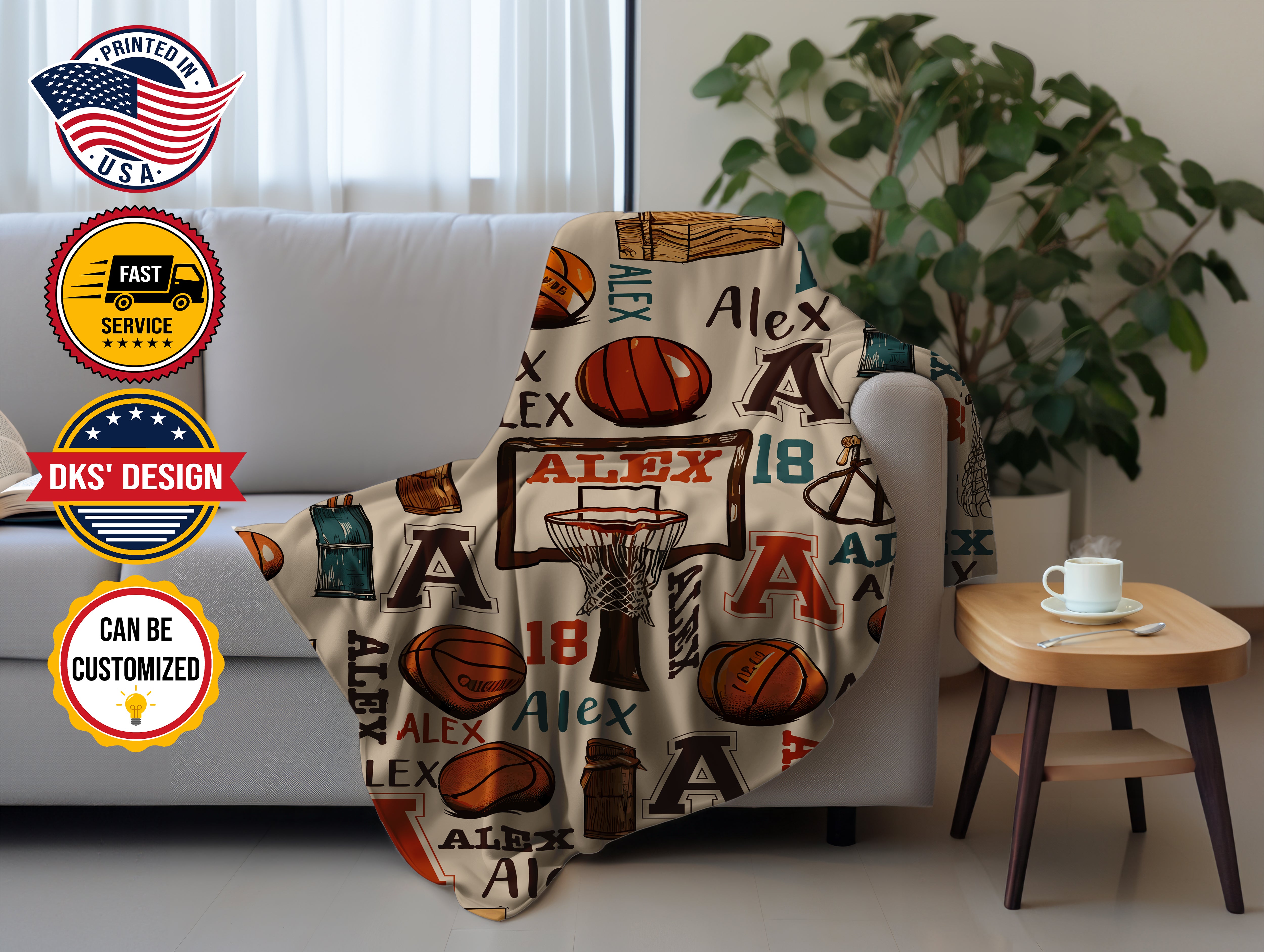 Personalized Sport Basketball Blanket, Custom Name Blanket, Basketball Blanket, Sport Blanket, Baby Basketball Blanket, Basketball Son Blanket