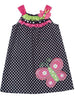 Bonnie Jean Little Girls Black Polka Dot Dress With Butterfly