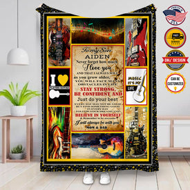 Personalized Son Blanket, To My Son Never Forget How Much I Love You Custom Name Blanket, Birthday Blanket, Message Blanket, Baby Shower Gift