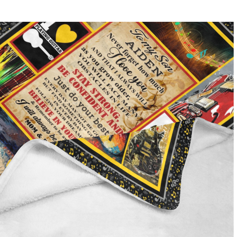 Personalized Son Blanket, To My Son Never Forget How Much I Love You Custom Name Blanket, Birthday Blanket, Message Blanket, Baby Shower Gift