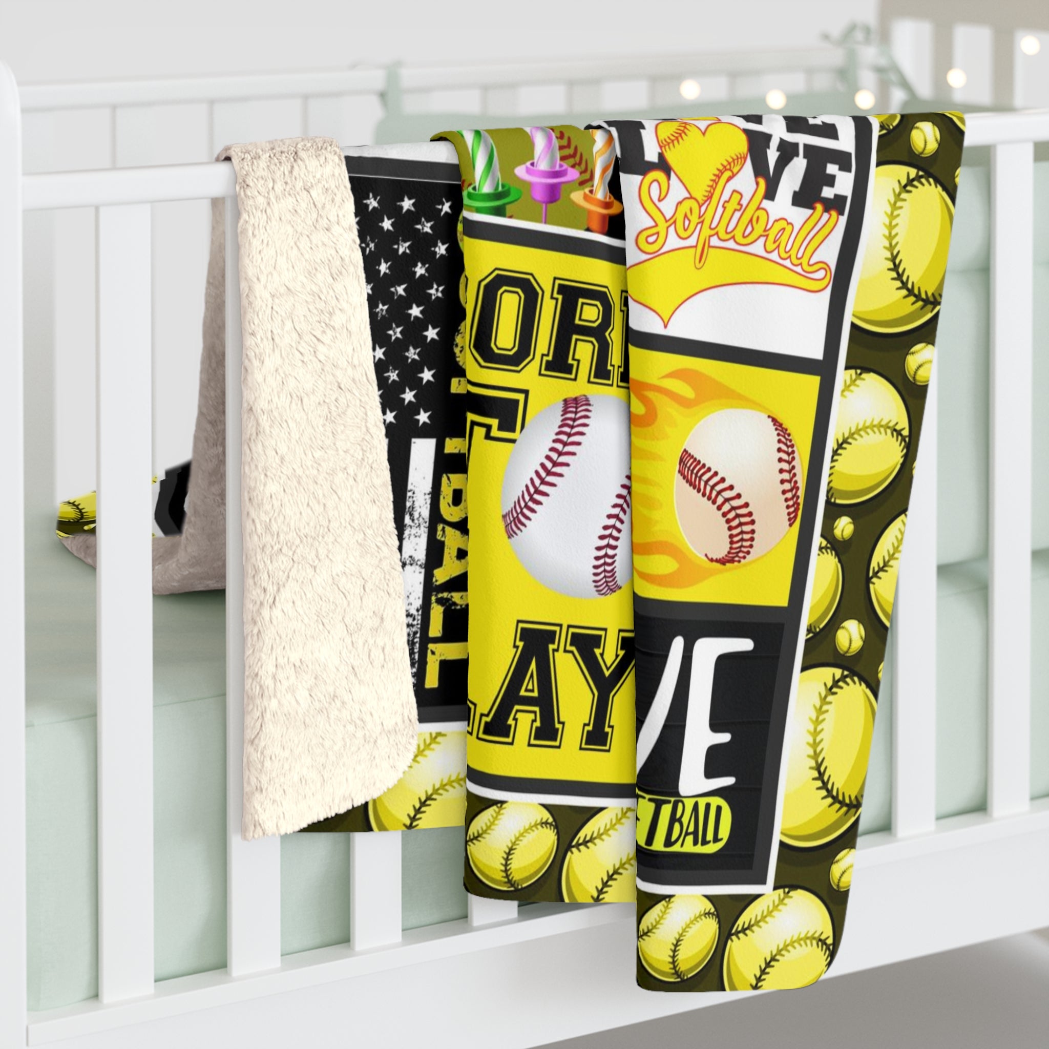 Personalized Happy Birthday Baseball Custom Name Blanket, Baseball Lovers Blanket, Message Blanket, Gift For Baseball Lovers, Birthday Gifts