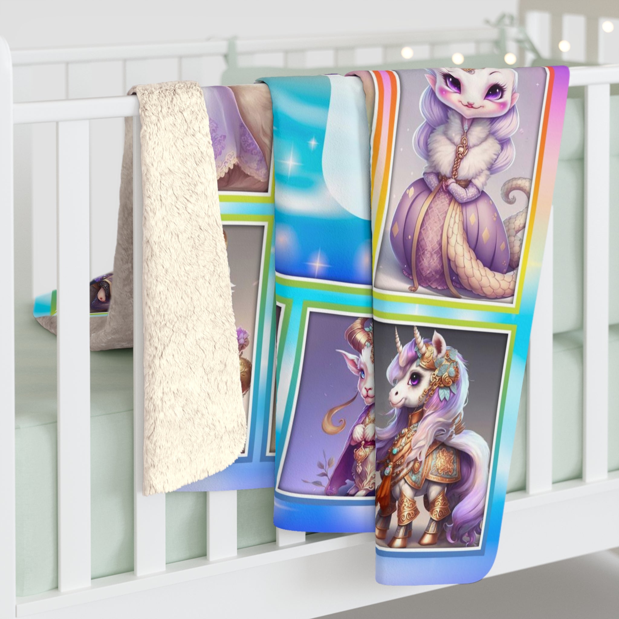 Personalized Birthday Kid Animal Doll Custom Name Blanket, Doll Blanket, Happy Birthday Blanket, Birthday Gift, Baby Shower Gift