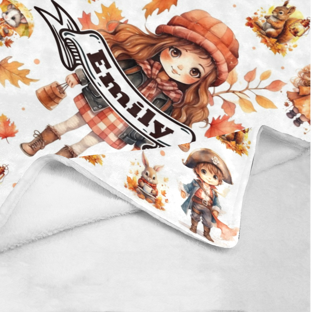 Personalized Doll & Custom Name Blanket, Baby Doll Blanket, Girl 3D Printed Blanket, Blanket for Girl, Baby Shower Gift, Christmas Gifts