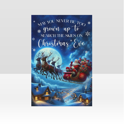 Image of Personalized Christmas Canvas, Custom Christmas Eve Canvas, Christmas Santa Reindeer Canvas, Christmas Gifts