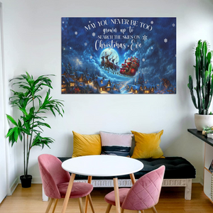 Personalized Christmas Canvas, Custom Christmas Eve Canvas, Christmas Santa Reindeer Canvas, Christmas Gifts