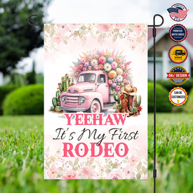 Personalized Birthday Flag, Custom Double Side Cowgirl 1st Birthday Flag, First Redeo Garden Flag, House Flag, Birthday Gift