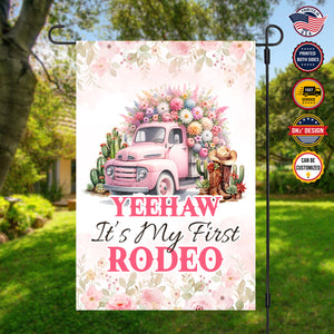 Personalized Birthday Flag, Custom Double Side Cowgirl 1st Birthday Flag, First Redeo Garden Flag, House Flag, Birthday Gift