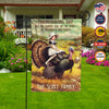 Personalized Thanksgiving Flag, Custom Double Side Thanksgiving Family Flag, Turkey & Girl Garden Flag, Thanksgiving Gift
