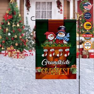 Personalized Christmas Flag, Custom Double Side Santa Snowman Christmas Family Custom Name Garden Flag, House Flag, Christmas Gift