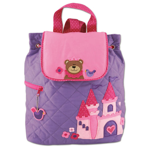 Stephen Joseph Princess Castle Bear Quilted Backpack