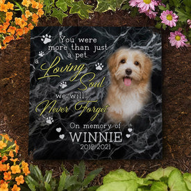 Personalized Pet Memorial Stone With Photo, You Were More Than Just A Pet Dog Cat Stone, Pet Loss Gifts