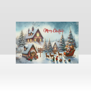 Personalized Christmas Canvas, Custom Santa Workshop 2 Christmas Canvas, Home Decor, Wall Art Decoration, Christmas Gifts
