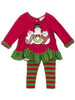 Rare Editions Baby Girls Christmas Snowman Joy Legging Set