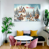 Personalized Christmas Canvas, Custom Santa Workshop 2 Christmas Canvas, Home Decor, Wall Art Decoration, Christmas Gifts