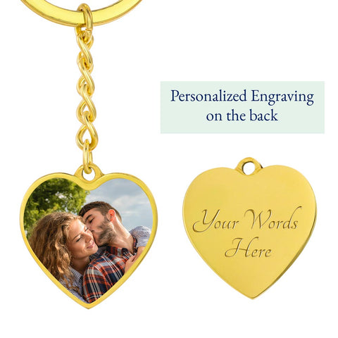 Image of Mommy Next Mother's Day I'll Be Snuggled In Your Arms Feeling Rather Lucky Upload Image Heart Keychain