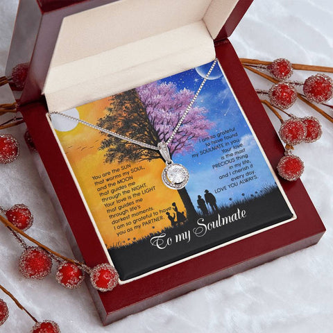 Image of Day And Night To Soulmate  Eternal Hope Necklace With Message Card Gift for Wife