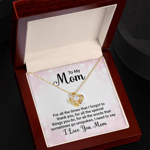 Image of To My Mom For All The Times Love Knot Necklace