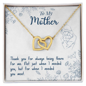 To My Mom If There Ever Comes A Day Interlocking Hearts Necklace