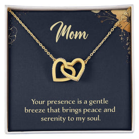 Mom Serenity To Me Soul Interlocking Hearts Necklace