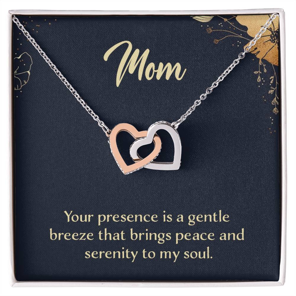Mom Serenity To Me Soul Interlocking Hearts Necklace