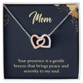 Mom Serenity To Me Soul Interlocking Hearts Necklace