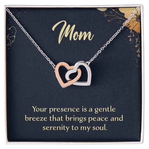 Image of Mom Serenity To Me Soul Interlocking Hearts Necklace