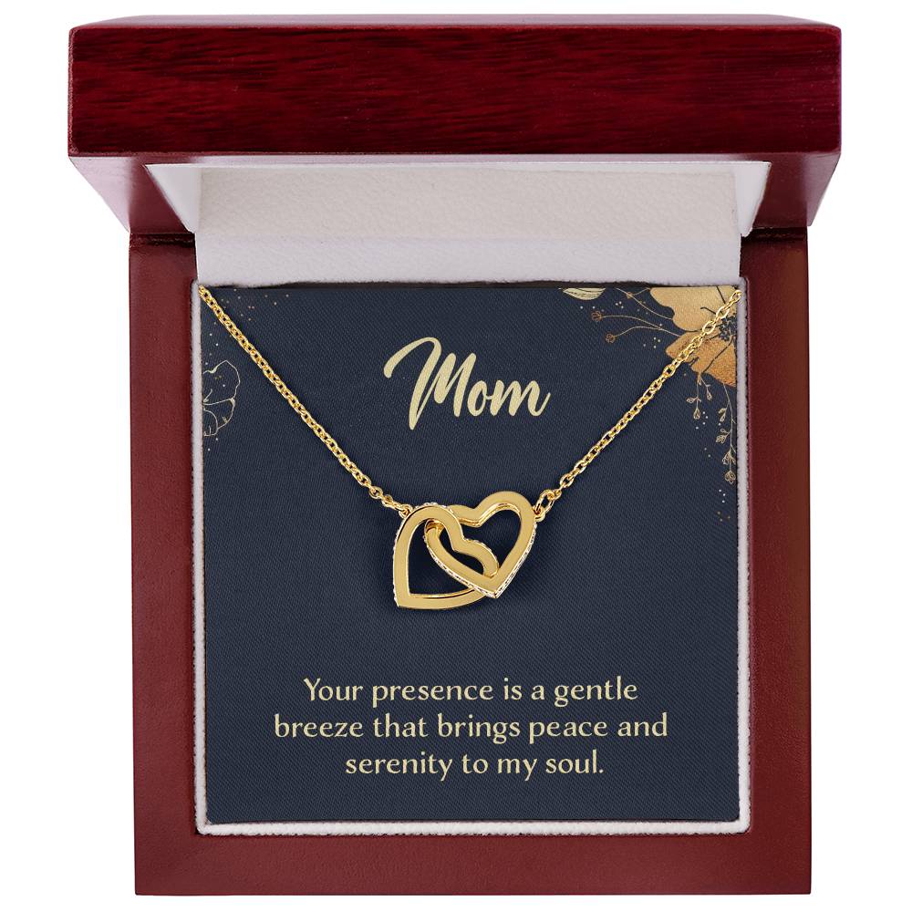 Mom Serenity To Me Soul Interlocking Hearts Necklace