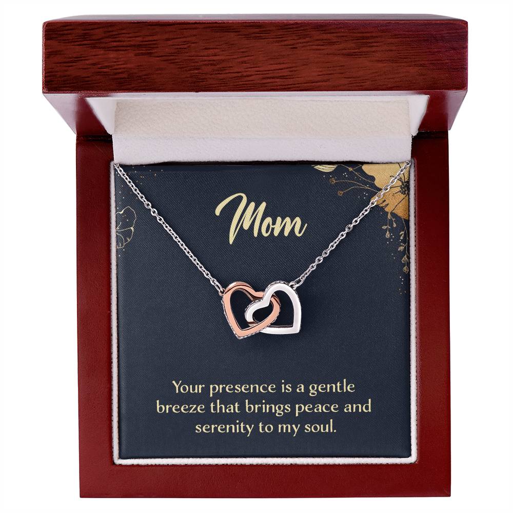 Mom Serenity To Me Soul Interlocking Hearts Necklace