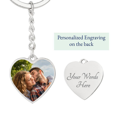 Image of Mom I'm Grateful For All That You Do And I Feel So Blessed To Have You As My Mother Upload Image Heart Keychain