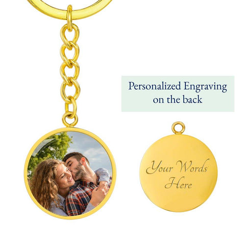 Image of To My Mother In Law I Feel Lucky To Have You In My Life Upload Image Circle Keychain