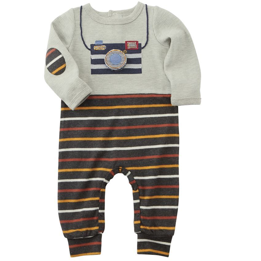 Mud Pie Baby Boy Holiday Monogram ME Oh Snaps Convertible Gown