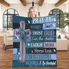 USA Printed Custom Blanket, Lords Prayer Blanket, Trust God Blanket, Personalize Blanket, Message Blanket