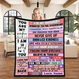 Personalized Throw Blanket for Mom, you are someone I laugh with, dream  with and love, birthday gift for Mom, Mother's Day Gift, personalize