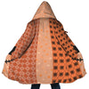 Personalized Hooded Cloak Coat, Happy Halloween Pattern Orange Pumpkin Face Hooded Cloak Coats