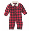 Mud Pie Little Boys Christmas Buffalo Check One Piece