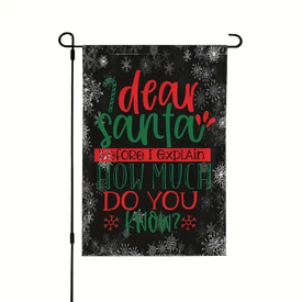 Personalized Christmas Flag, Custom Double Side Dear Santa Christmas Garden Flag, House Flag, Christmas Gift