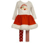 Bonnie Jean Little Girls Christmas Santa Tutu Dress Legging Set