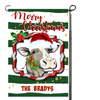 Personalized Christmas Flag, Custom Double Side Cow Christmas Flag, Christmas Farmhouse Garden Flag, House Flag, Christmas Gift