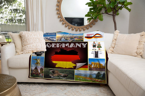Image of Personalized GERMAN Custom Blanket, Minky Blanket, Fleece Blanket, Sherpa Blanket, Gift for Mom, Dad
