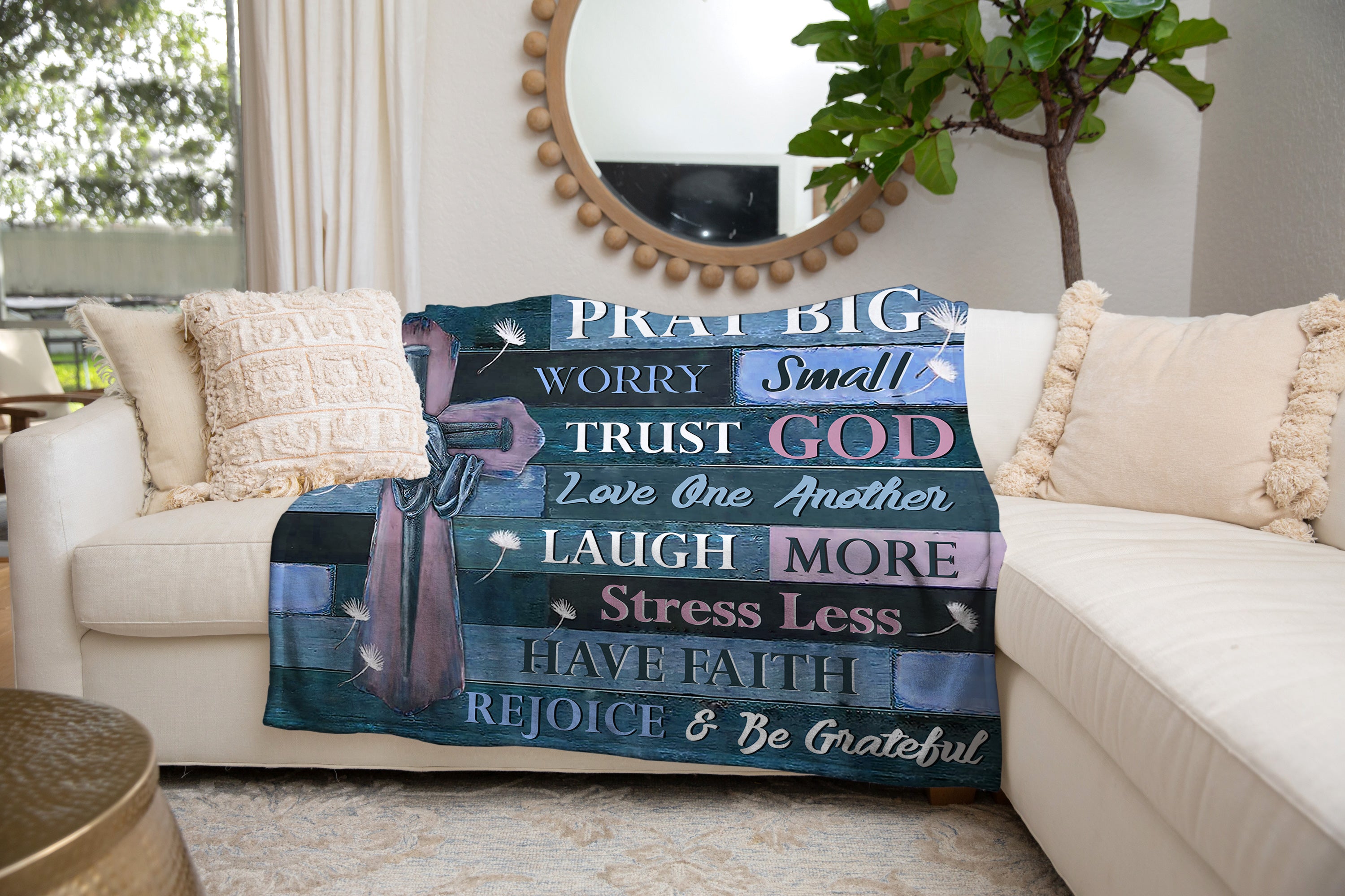 Personalized Lords Prayer Blanket, Trust God Blanket, Personalize Blanket, Message Blanket