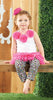 Mud Pie Little Girls Pink Leopard Skirt And Legging Set