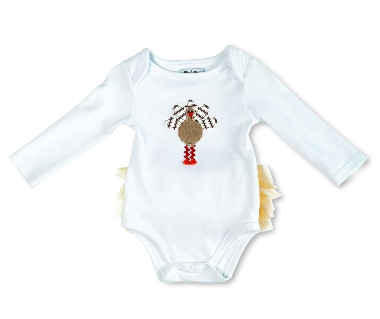 Mud Pie Little Girls Thanksgiving Turkey Tutu Crawler