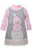 Bonnie Jean Little Girls Christmas Snowman Sweater Dress