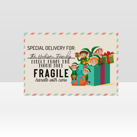 Personalized Christmas Canvas, Elf Special Delivery Canvas, Custom Name Canvas, Christmas Delivery Letter Canvas, Christmas Gifts